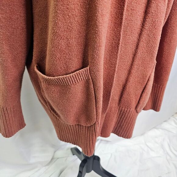 a new day Burnt Orange Rust Open Front Cardigan Size XL - Picture 4 of 8